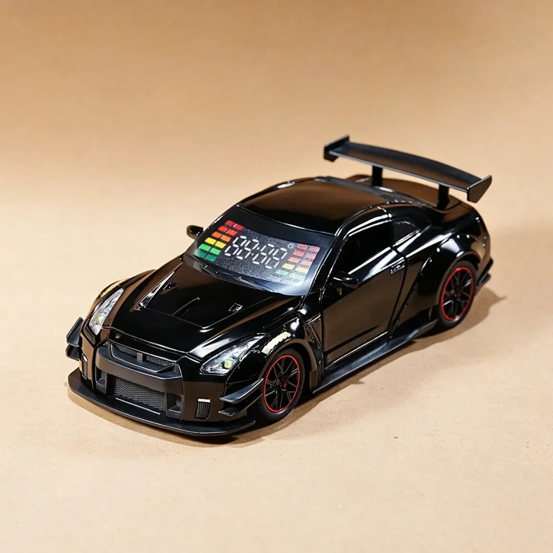 Realistic Sport Car Alarm Clock – LED Display & Engine Light Effects