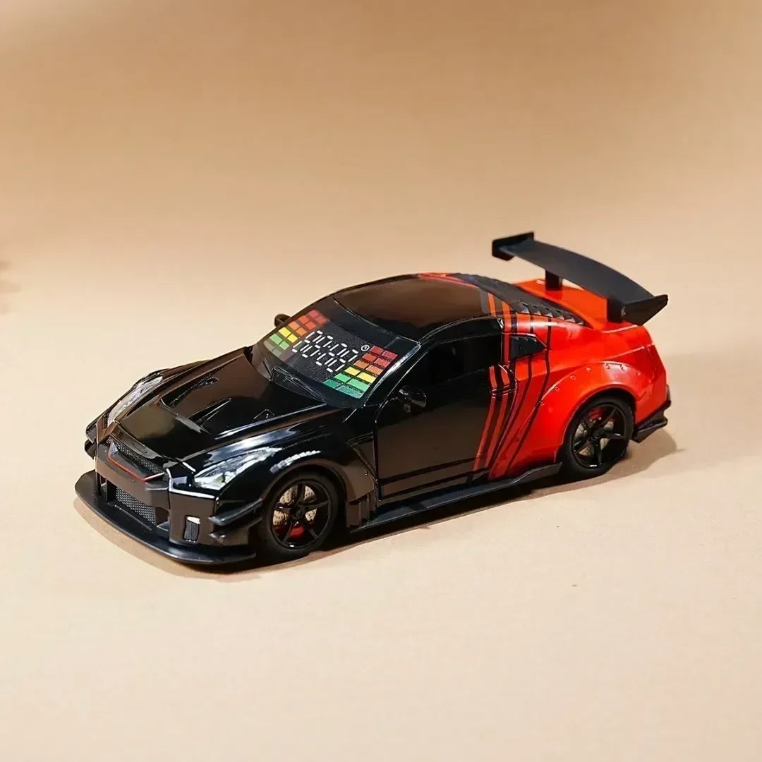 Realistic Sport Car Alarm Clock – LED Display & Engine Light Effects