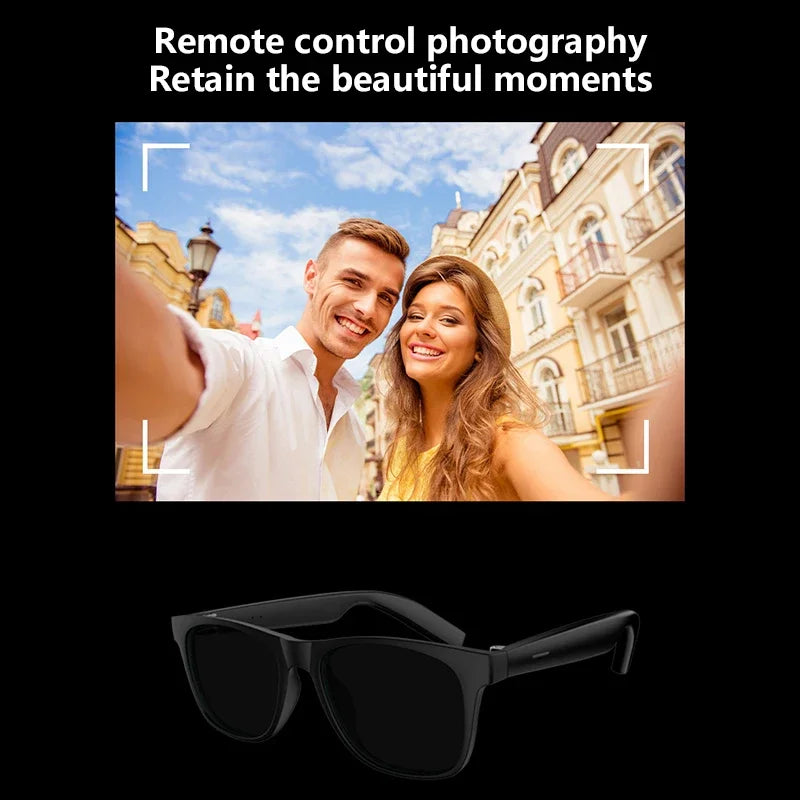 Smart Bluetooth Glasses – Camera, Voice Assistant & Touch Control